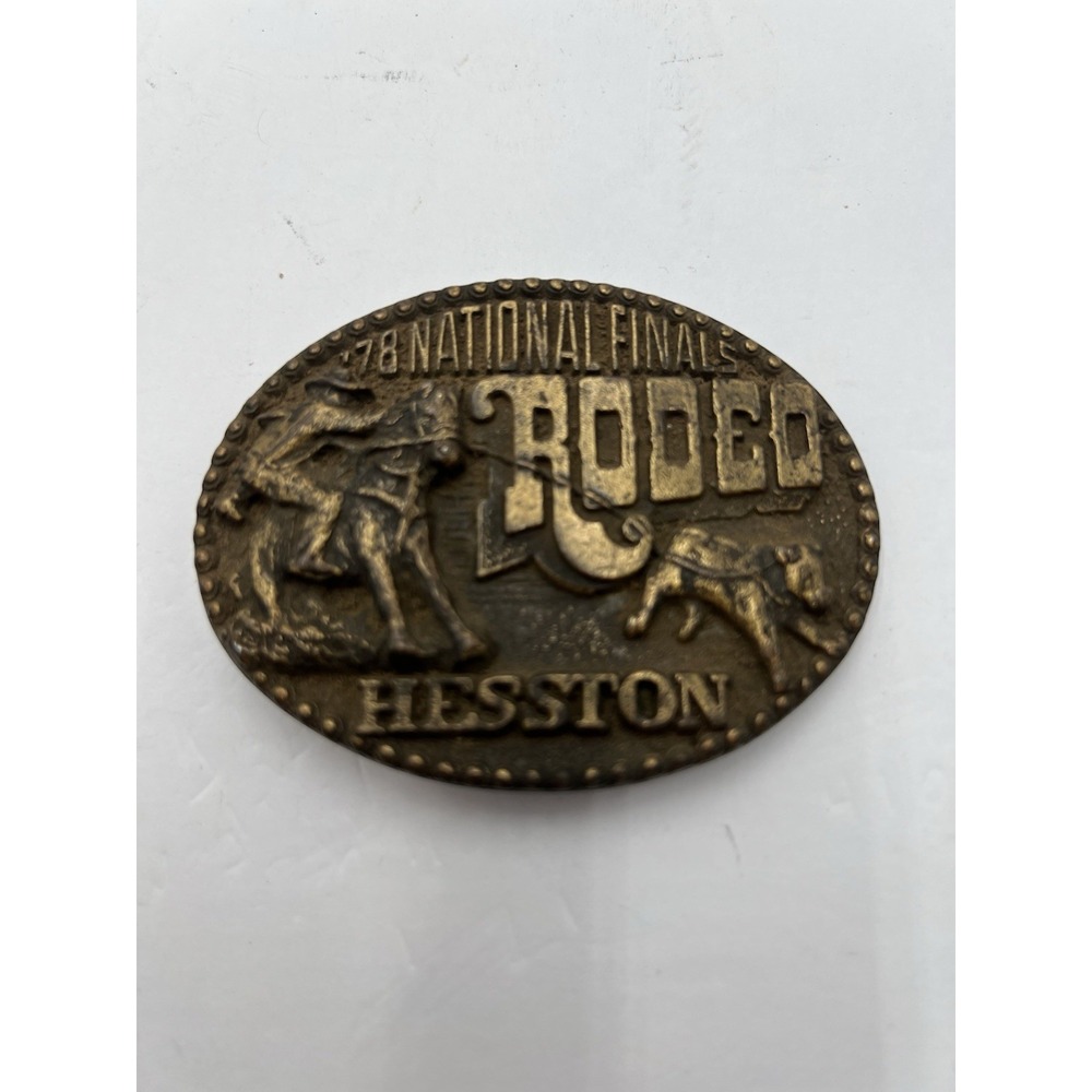 1978 Hesston National Finals Rodeo Belt Buckle 4th Edition NFR Vintage